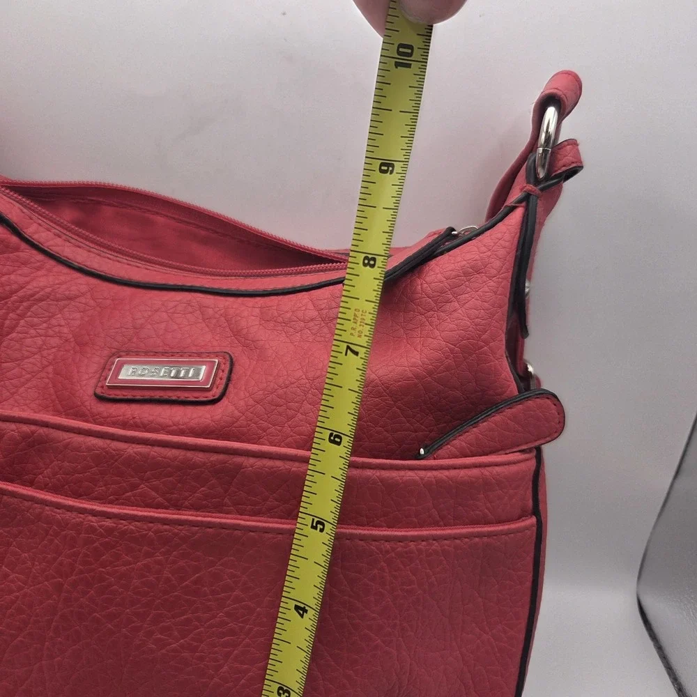 ROSETTI Faux Leather Bright Pink Shoulder Bag Hobo VTG